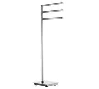 Smedbo Triple Swing Arm Towel Rail (H)78Cm X (W)30Cm Polished Stainless Steel Freestanding Bathroom Towel Holder With Square Base