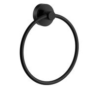 Smedbo UK Black Brass Towel Ring Wall Mounted Bathroom Storage Organiser Smedbo UK Black