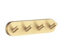 Smedbo UK Brushed Brass Quadruple Towel Hook Wall Mounted Bathroom Storage in Gold Smedbo UK Gold