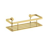 Smedbo UK Brushed Brass Shower Soap Basket Caddy Shelf Wall Mounted Non-Rust in Gold Smedbo UK Gold