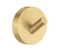 Smedbo UK Brushed Brass Towel Hook Wall Mounted Bathroom Storage Organiser in Gold Smedbo UK Gold