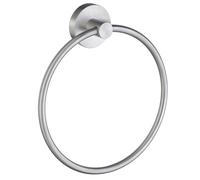 Smedbo UK Brushed Chrome Towel Ring Wall Mounted Bathroom Storage Organiser in Silver Smedbo UK Silver