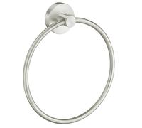 Smedbo UK Brushed Nickel Towel Ring Wall Mounted Bathroom Storage Organiser in Silver Smedbo UK Silver