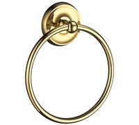 Smedbo Brass Polished "Villa" Towel Ring, Gold, 4.1 x 15.5 x 19.6 cm