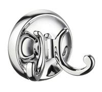 Smedbo UK Polished Chrome Double Towel Hook Wall Mounted Bathroom Storage in Silver Smedbo UK Silver