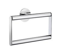 Smedbo Polished Chrome Stainless Steel Rectangular Towel Ring (W)20cm Self Adhesive Wall Mounted Bathroom Towel Holder