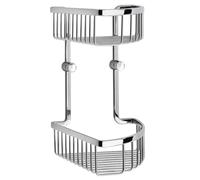Smedbo UK SIDELINE Series Corner Shower Basket, Double in Silver Smedbo UK Silver