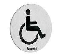 Smedbo Xtra - Wc Sign Disabled In Stainless Steel Brushed, Self-Adhesive
