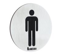 Smedbo Xtra - Wc Sign Gentleman In Stainless Steel Brushed, Self-Adhesive