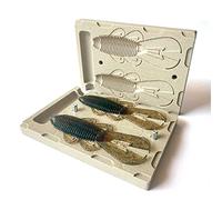 Smedioks Premium Soft Plastiс Mold Lure Making Injection Molds Fishing Lures 2 Cavity Googan Bandito Bug 4''