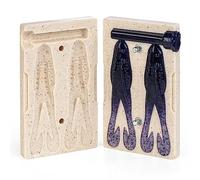 Smedioks Premium Soft Plastiс Mould Bait Making Injection Moulds Fishing Bait 2 Cavity Zoom Horny Toad 4 Inch