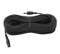 Smedz 2.1mm x 5.5mm DC Power Male to Female 20 meter 12 Volt Power Extension Cable Black for 12V CCTV