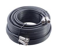 Smedz 20 m Twin Satellite Shotgun Coax Cable Extension Kit with Premium Fitted Compression F Connectors for Sky Q, Sky HD, Sky+ and Freesat - Black YCAB03H/1