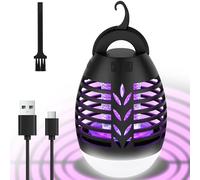 Smeeyo Mosquito Killer Lamp Electric Portable Camping Lamp, Tent Light with 3 Brightness Mini Bug Zapper USB Rechargeable & IP66 Waterproof with Hook, Fly Zapper Mosquito Trap for Camping Outdoor