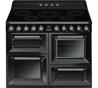 Smeg 110cm Induction Range Cooker Victoria, Black TR4110IBL2 A