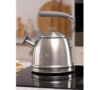 Smeg 2.3L Whistling Kettle, Cool Touch Handle, Stainless Steel Ilver
