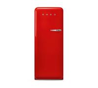 Smeg 244 Litre Fifties Style Left Hand Hinge Freestanding Fridge With Ice Box Red