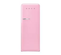Smeg 50s Style Retro Right Hand Hinge FAB28RPK6 153cm Small Fridge with Ice Box - Pink - C Rated, Pink