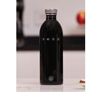 Smeg 24Bottles Lightweight And Leakproof Urban Bottle, Stainless Steel, 1L, Black Black