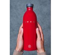 Smeg 24Bottles Lightweight And Leakproof Urban Bottle, Stainless Steel, 1L, Red Red