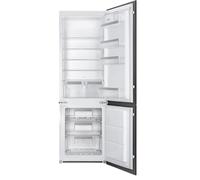 Smeg UKC8173N1E 178cm 70/30 Integrated Fridge Freezer with Sliding Door Fixing Kit - White - E Rated, White