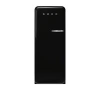 Smeg 270 Litre Fifities Style Left Hand Hinge Freestanding Fridge With Ice Box - Black