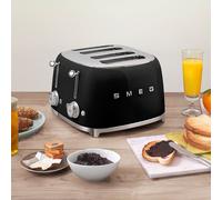SMEG 50’s Retro Style 4-Slice Toaster - Black TSF03BLUK