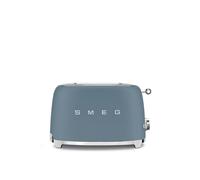 SMEG 2 SLICE TOASTER 50'S STYLE RETRO MATTE STORM BLUE TSF01SBMUK