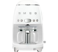 Smeg 50's Retro DCF02WHUK Filter Coffee Machine with Timer - White, White
