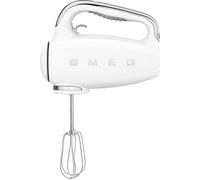 Smeg Hand Mixer 50s Style White Electric Hand Mixer with Accessories - HMF01WHUK
