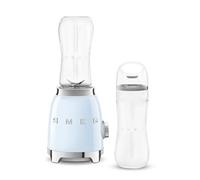 SMEG 50's Retro Style Personal Blender with Backlit Knob and Two 600 ML BPA Free bottles PBF01PBUS Pastel Blue