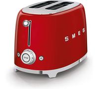 Smeg 50's Retro TSF01RDUK 2 Slice Toaster Stainless Steel in Red