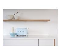 Smeg 50's Style 2-Slice Toaster Pastel Blue, 6 Browning Levels, Gloss Finish