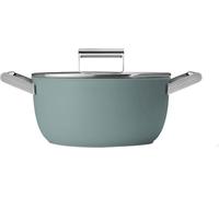 Smeg 50's Style Casserole Pan 24cm with Lid - Emerald Green, Green