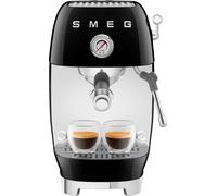 Smeg ECF03BLUK Espresso Coffee Machine with Cold Brew Function, 4 Pre-Set Espresso Settings, 15 Bar Pump, Black and Stainless Steel
