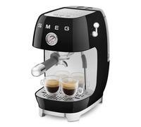 Smeg 50's Style Electric Coffee Grinder and 50’s Style Espresso Coffee Machine with Cold Brew Function, Black, CGF03BLUK / ECF03BLUK, EEJB424
