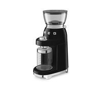 Smeg 50'S Style Electric Coffee Grinder, Conical Burr, 30 Bean Grinding Levels, Black Black
