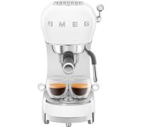 Smeg 50's Style Espresso Coffee Machine - White - ECF02WHUK, White