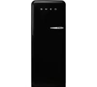 Smeg 50s Style FAB28LBL5UK Black Freestanding Fridge With Ice Box - Left Hand Hinge