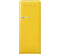 Smeg 50s Style FAB28RYW6 Yellow Freestanding Fridge With Ice Box - Right Hand Hinge