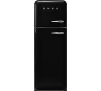 Smeg 50s Style FAB30LBL6UK Black Freestanding 80/20 Fridge-Freezer - Left Hand Hinge