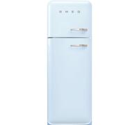 Smeg 50s Style FAB30LPB6UK Pastel Blue Freestanding 80/20 Fridge-Freezer - Left Hand Hinge