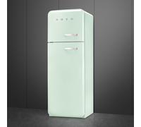 Smeg 50s Style FAB30LPG5UK Pastel Green Freestanding 80/20 Fridge-Freezer - Left Hand Hinge