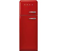Smeg 50s Style FAB30LRD6UK Red Freestanding 80/20 Fridge-Freezer - Left Hand Hinge