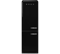 Smeg 50's Style FAB32LBL6UK 197cm 60/40 Frost Free Fridge Freezer - Black - C Rated, Black