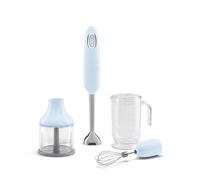 Smeg 50s Style Hand Blender with Accessories, Variable Speed, Turbo Function, 700W, Pastel Blue, HBF03PBUK