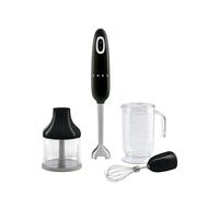 Smeg 50s Style HBF03BLUK Black 3-in-1 Hand Blender and Accessories