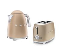 Smeg 50's Style Kettle & 2 Slice Toaster in Gold