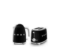 Smeg 50'S Style Kettle And 2 Slice Toaster, Black Black