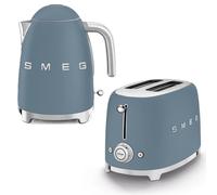 Smeg EEJB290 Breakfast Set,1.7L, 300W Storm Blue Kettle and 2 Slice Storm Blue Toaster, KLF03SBMUK/TSF01SBMUK